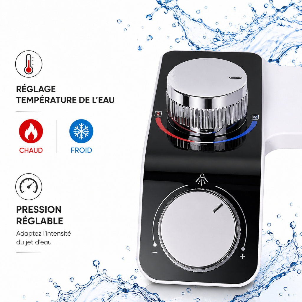 WC japonais Aquaseat – réglage température eau lavante personnalisable chaud et froid